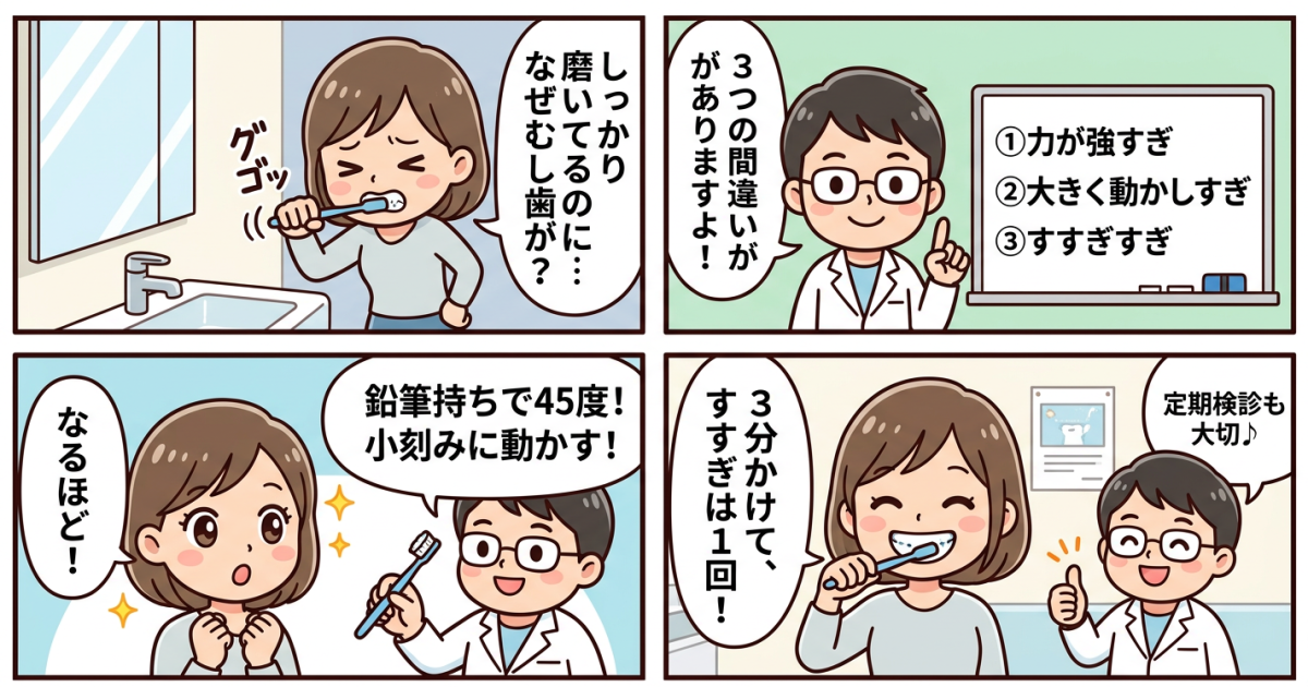 歯みがきの正しい方法とは？　よくある間違いと正しい仕方を解説