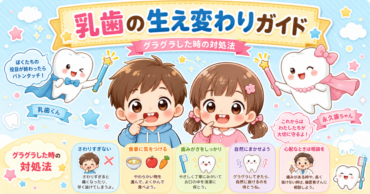 乳歯はいつ抜ける？　抜ける順番・時期とグラグラした時の対処法