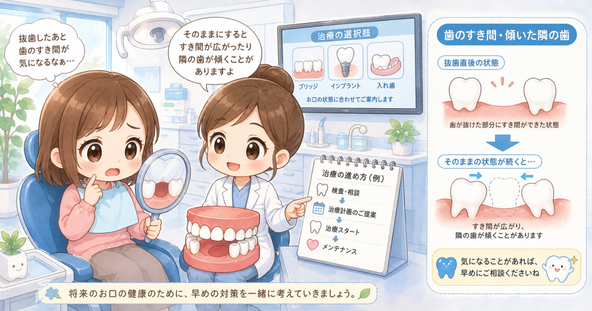 抜歯後に放置した歯はどうなる？及ぶ影響と後から始める治療法