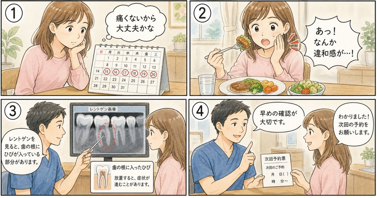 神経を抜いた歯に被せ物(クラウン)が必要となる主な理由