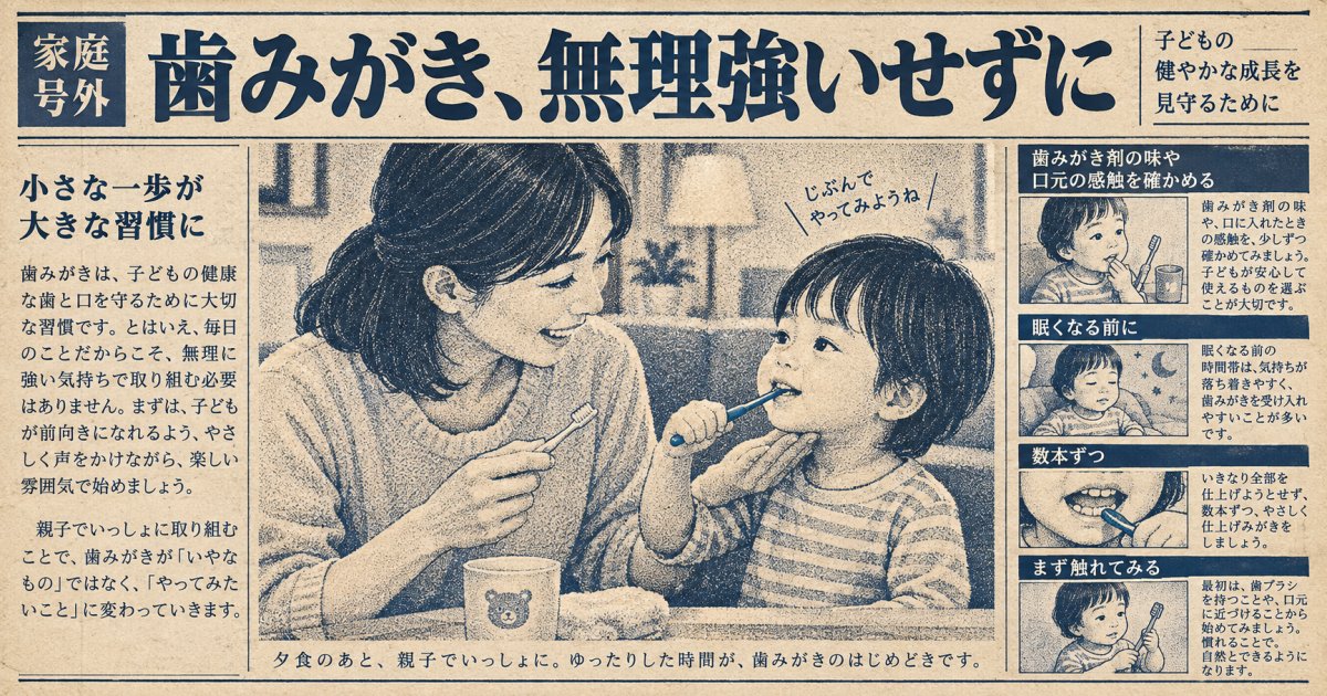 3歳の子どもが歯磨きを嫌がるときは？無理強いしない対処法